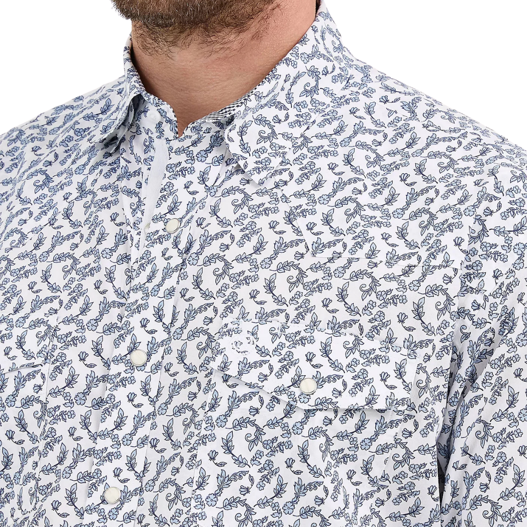 Wrangler Men's George Troubador Delf Blue Shirt