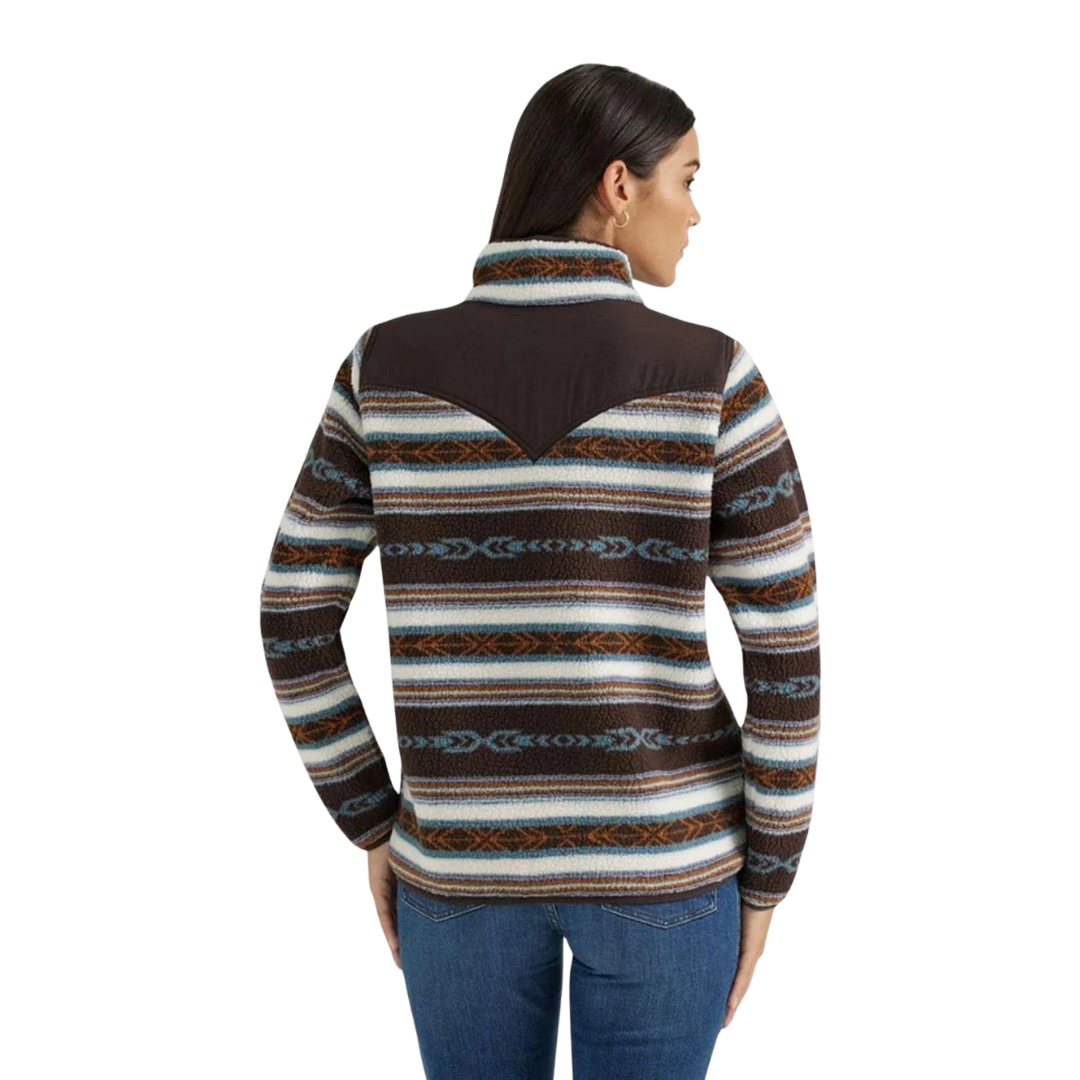 Chamarra Women's Southwestern Contrast Sherpa