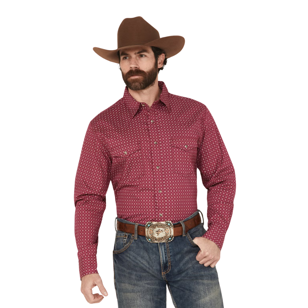 Wrangler Men's 20x Snap Red Shirt