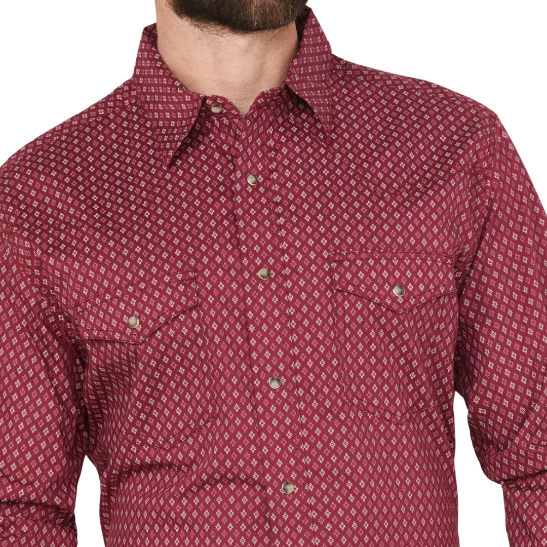 Wrangler Men's 20x Snap Red Shirt