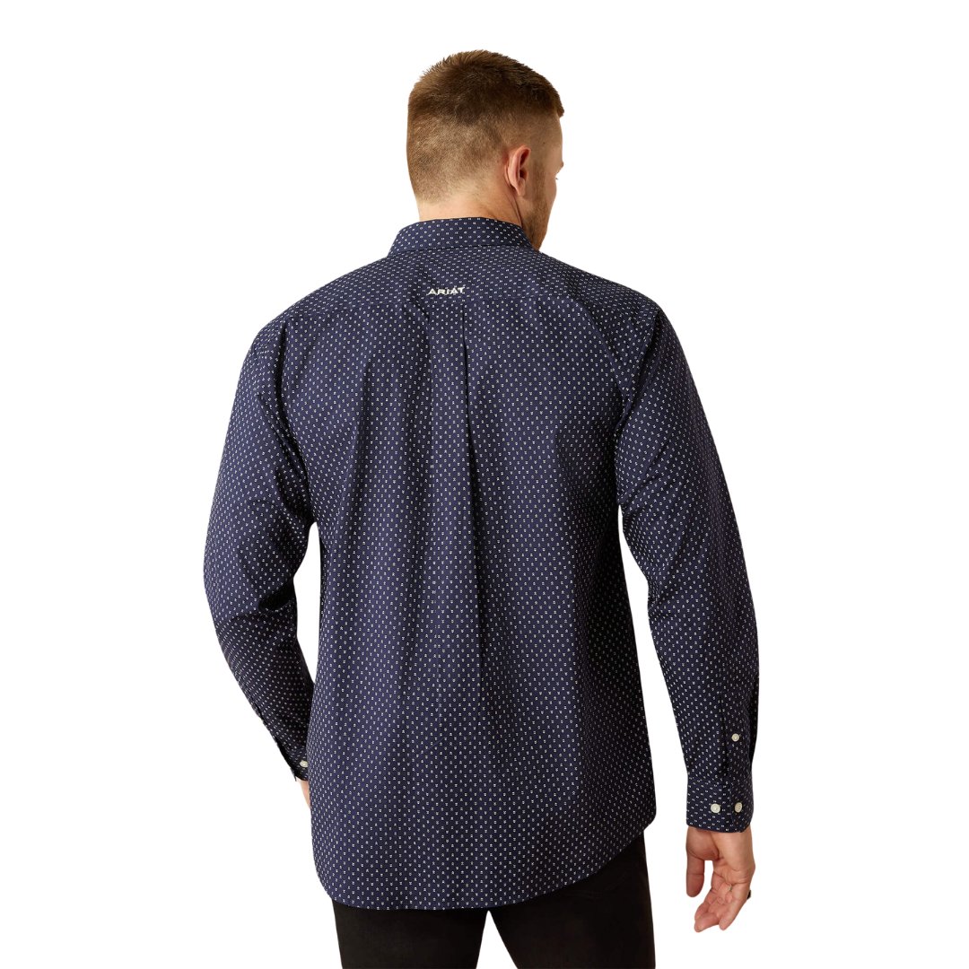 Ariat Men's Carmine Classic Fit Navy Button Down Shirt