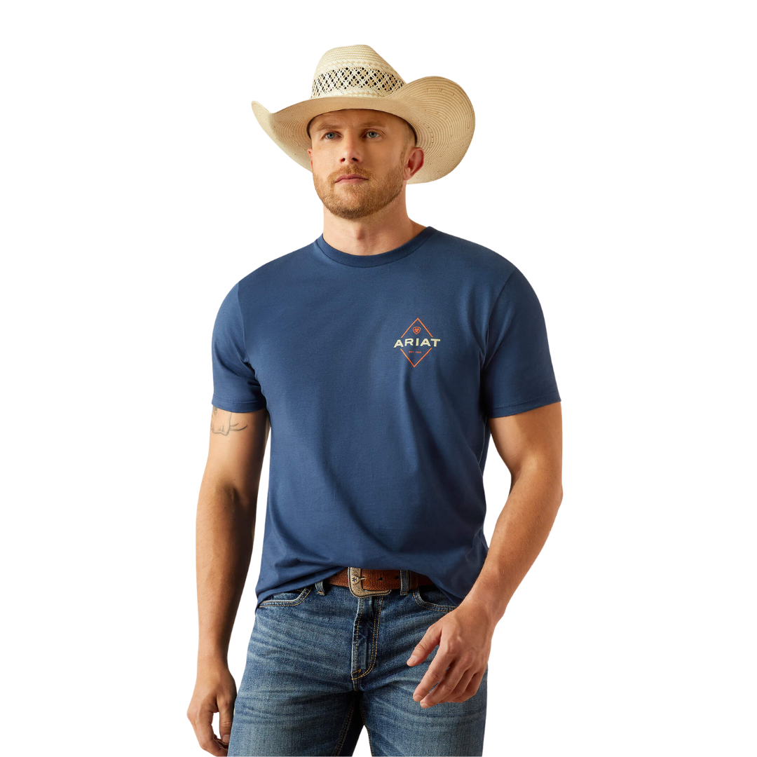 Ariat Men's Diamond Valley Space Blue T-Shirt