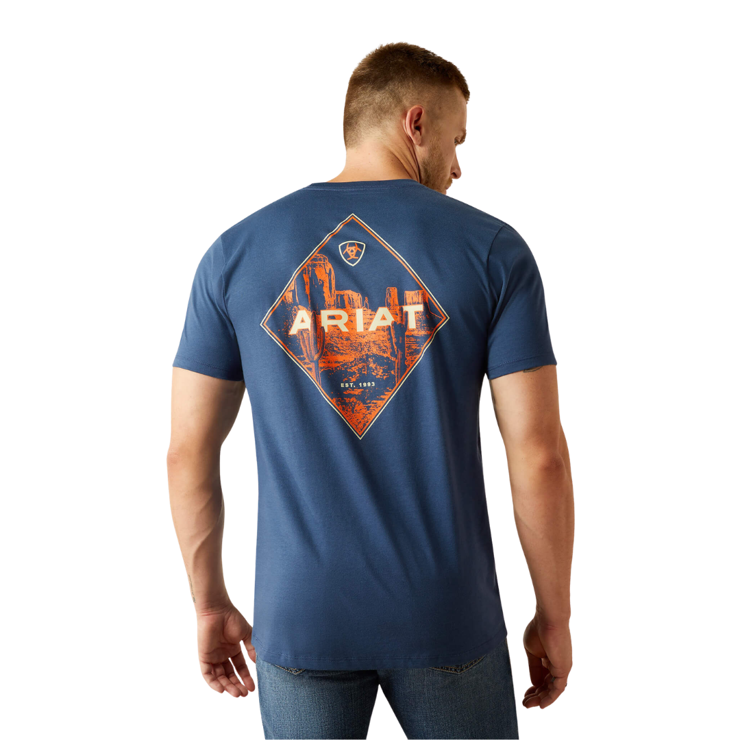 Ariat Men's Diamond Valley Space Blue T-Shirt