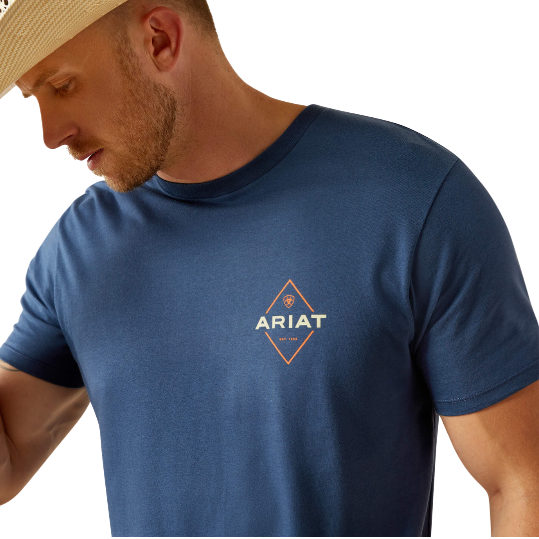 Ariat Men's Diamond Valley Space Blue T-Shirt