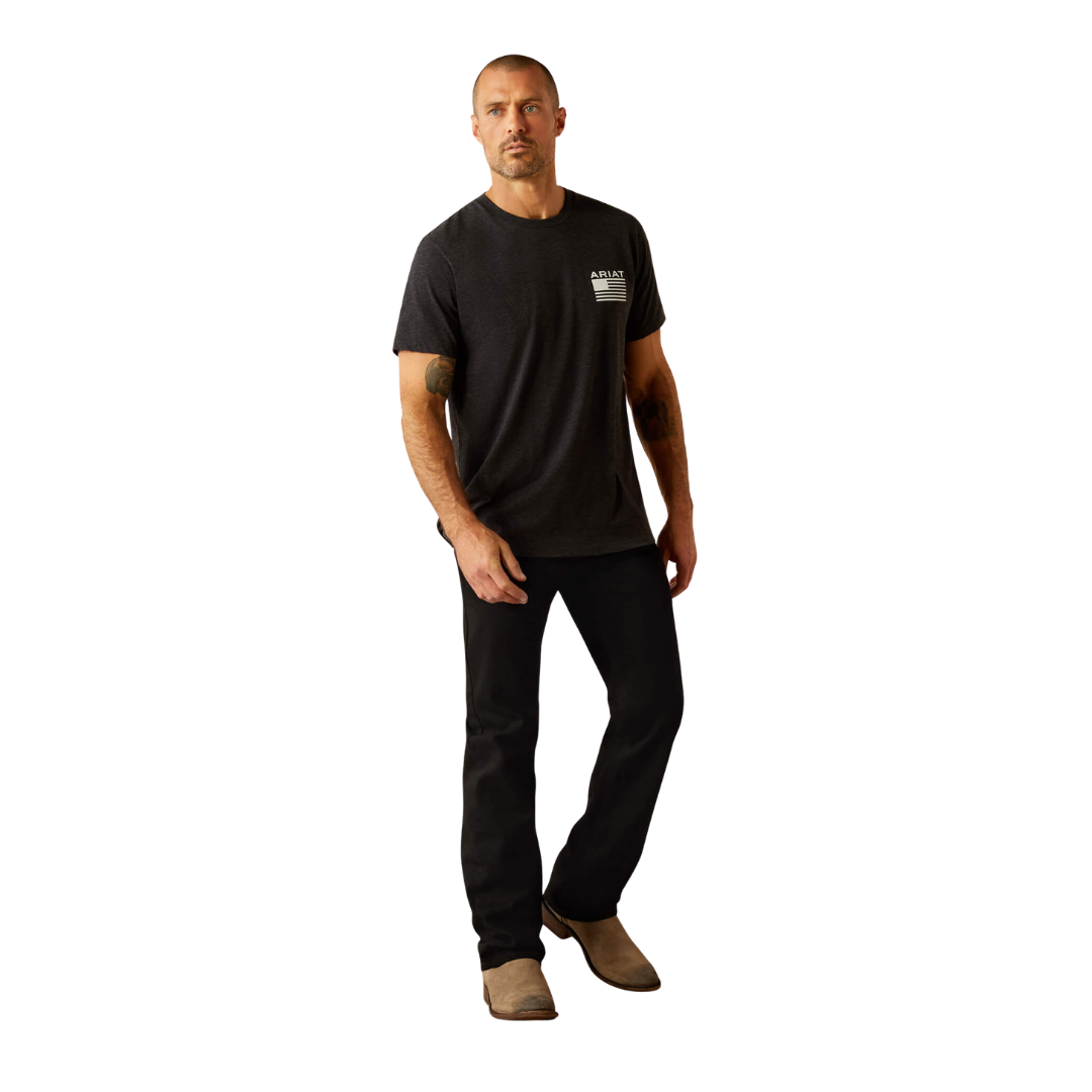 Ariat Men's RWB Charcoal Heather Graphic T-Shirt
