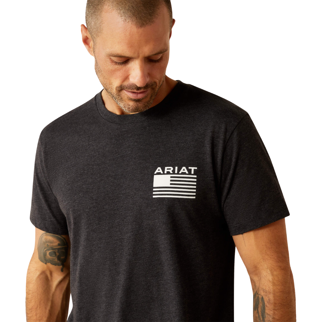 Ariat Men's RWB Charcoal Heather Graphic T-Shirt