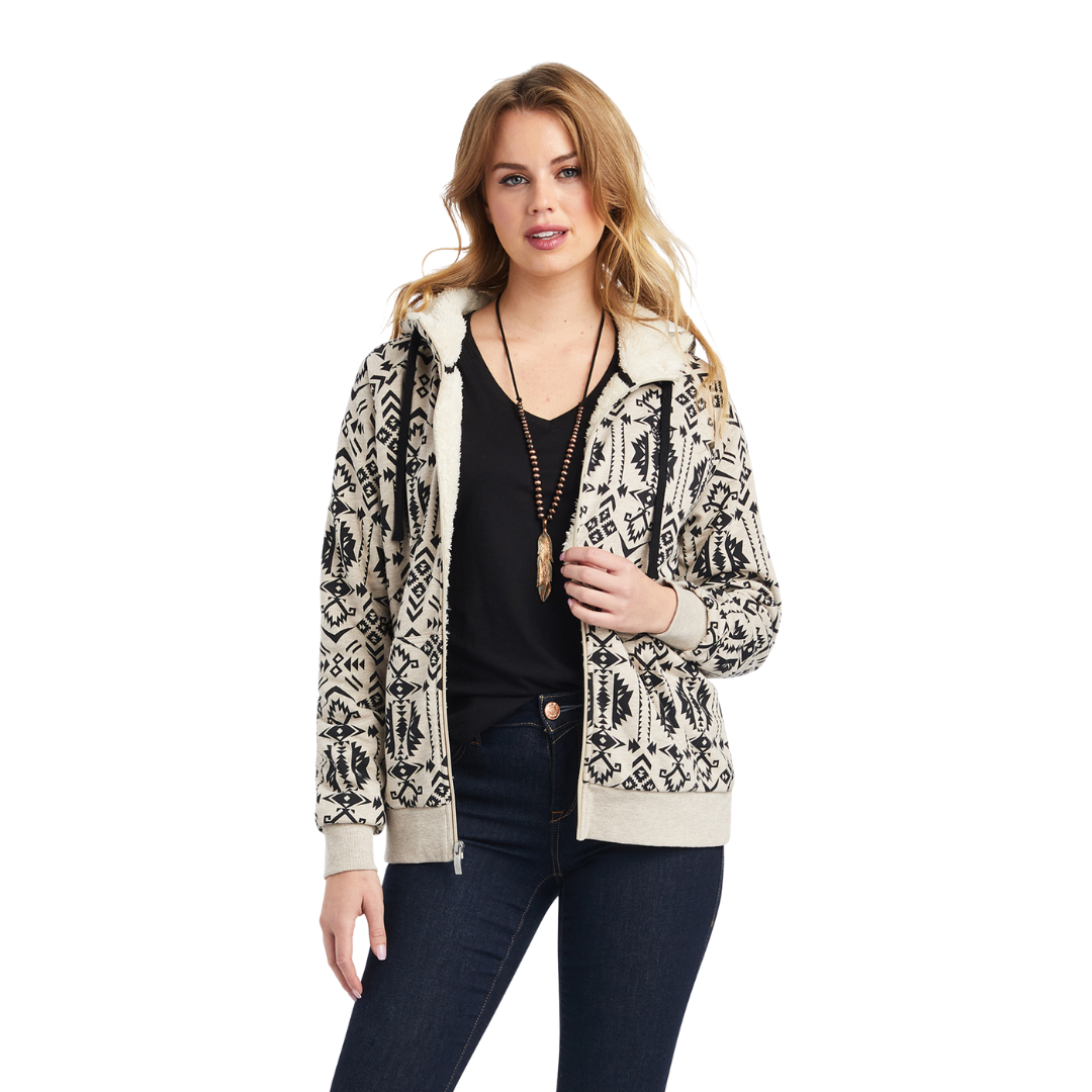 Ariat Women's Sherpa Full Zip Oaxaca Multicolor Hoodie