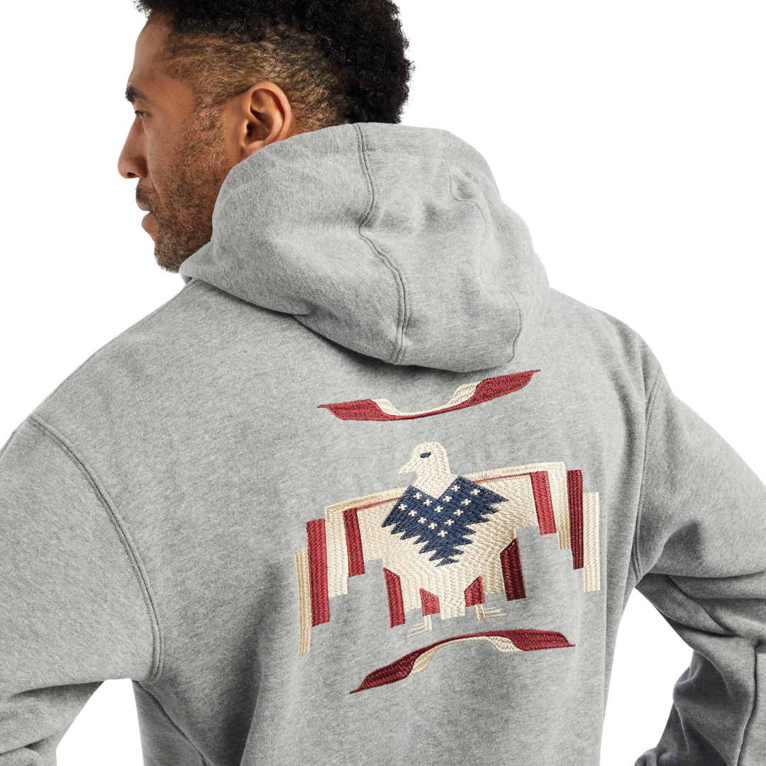 Ariat Men's Chimayo Graphic Grey Hoodie