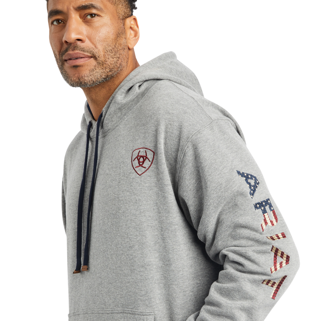 Ariat Men's Chimayo Graphic Grey Hoodie