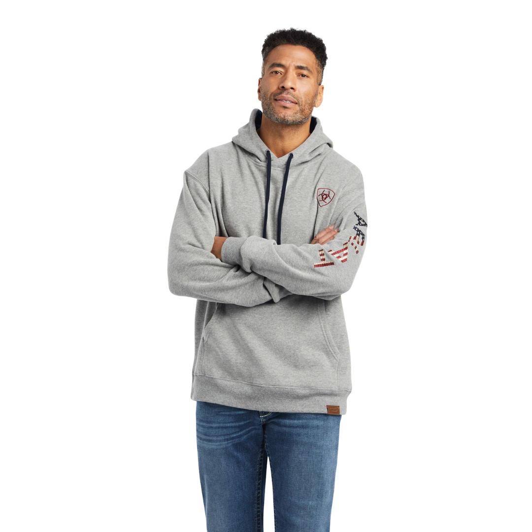 Ariat Men's Chimayo Graphic Grey Hoodie