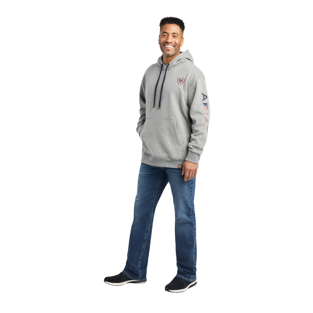 Ariat Men's Chimayo Graphic Grey Hoodie