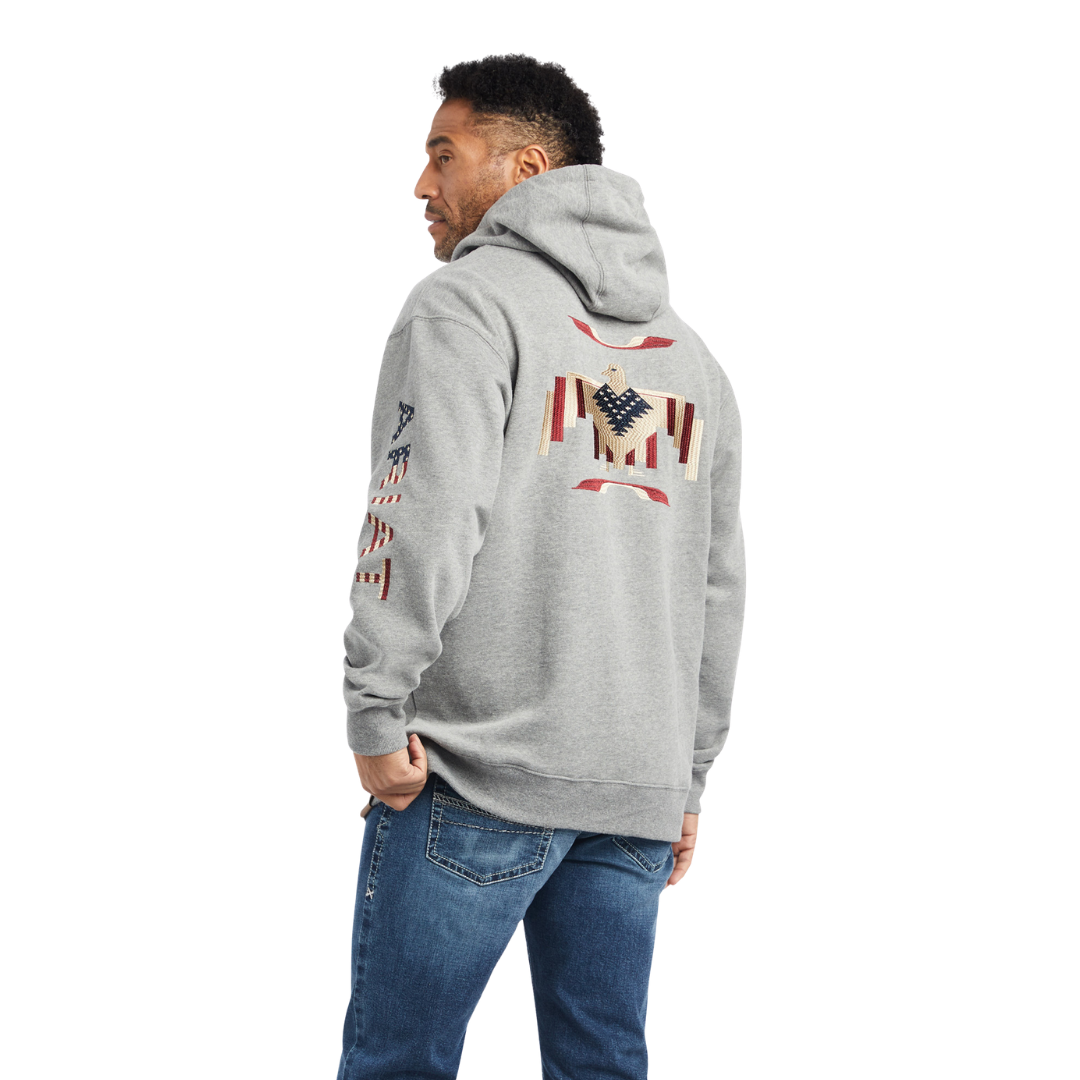 Ariat Men's Chimayo Graphic Grey Hoodie