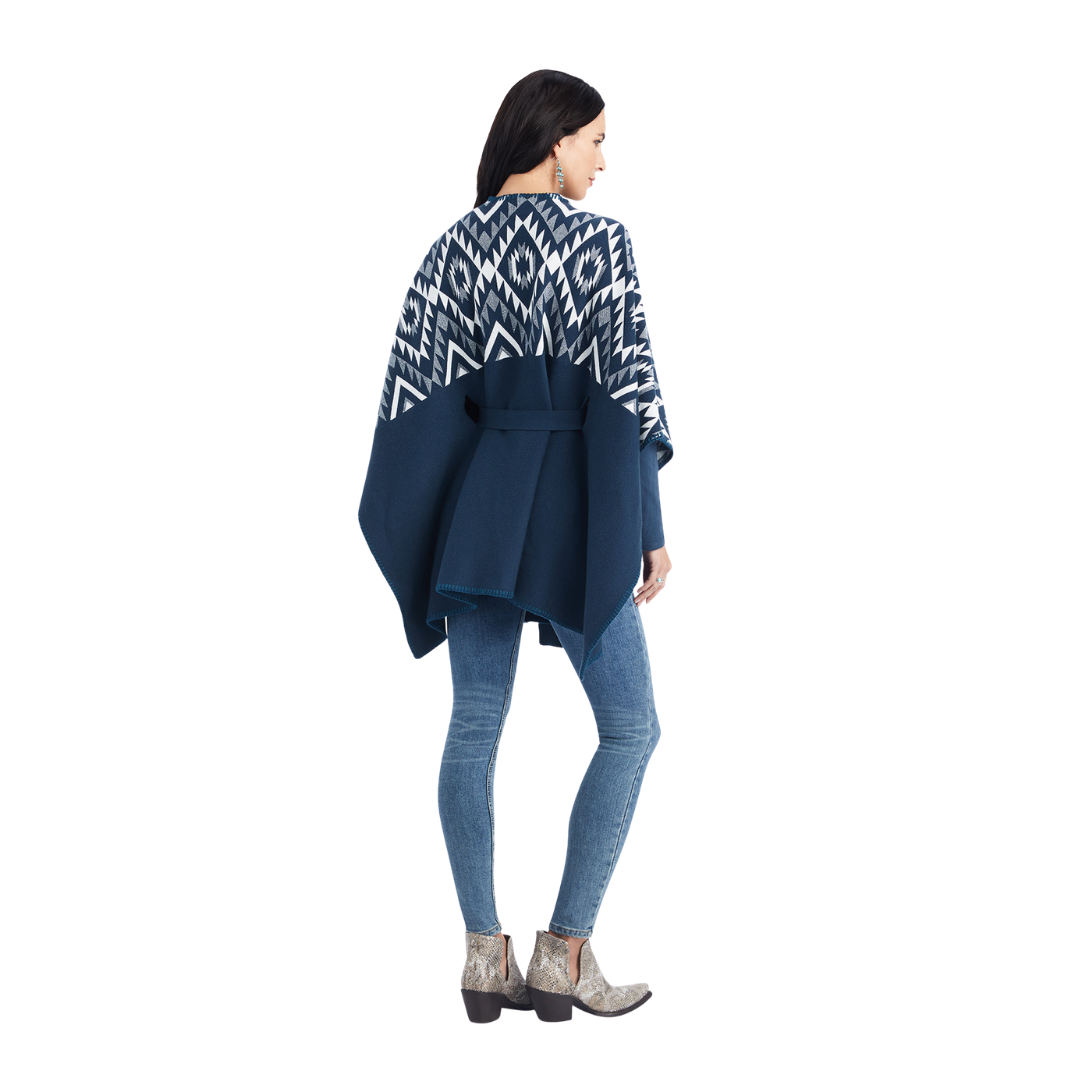 Ariat Women's Dust Darlin Wrap Cardigan Blue Sweater