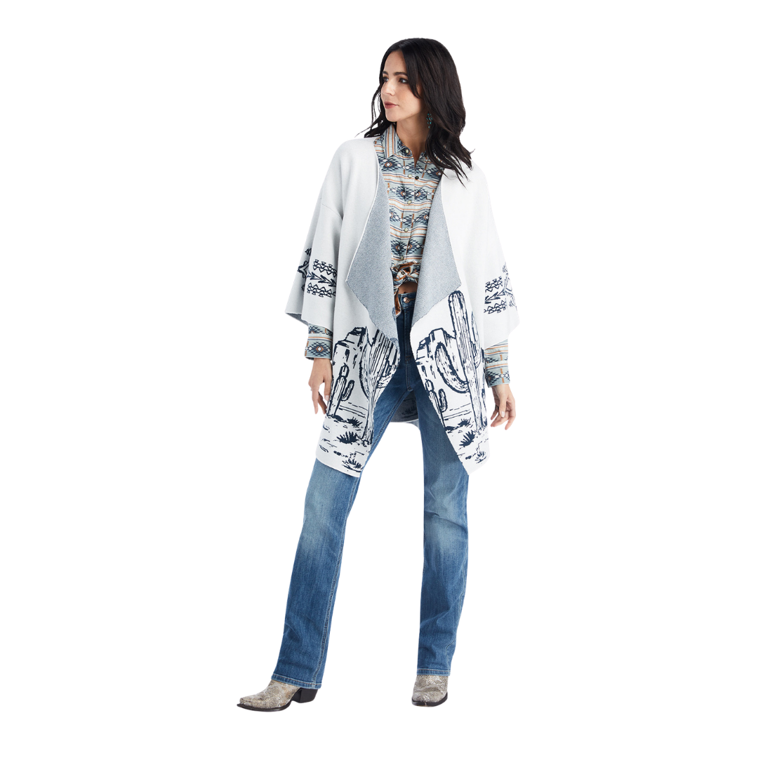 Ariat Women's Desert Blanc Cactus White Cardigan