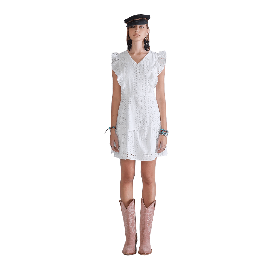Miss Me Women's Solid White Dress