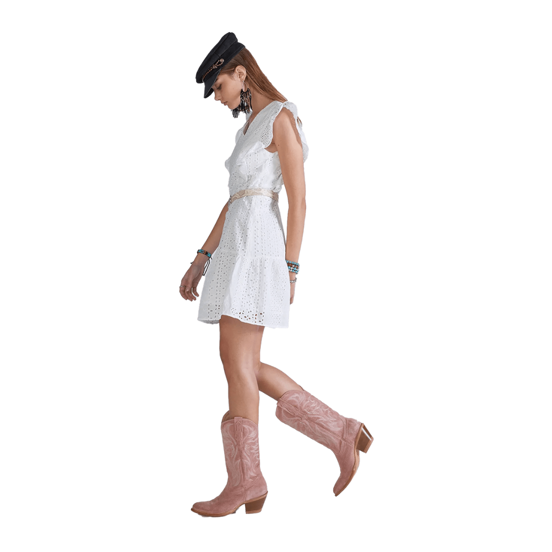 Miss Me Women's Solid White Dress