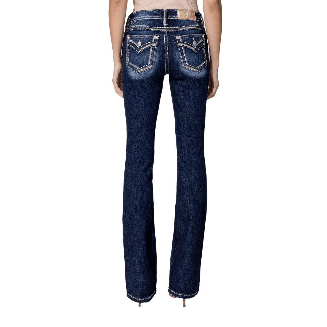 Miss Me Women's Stitch Bootcut Blue Jeans