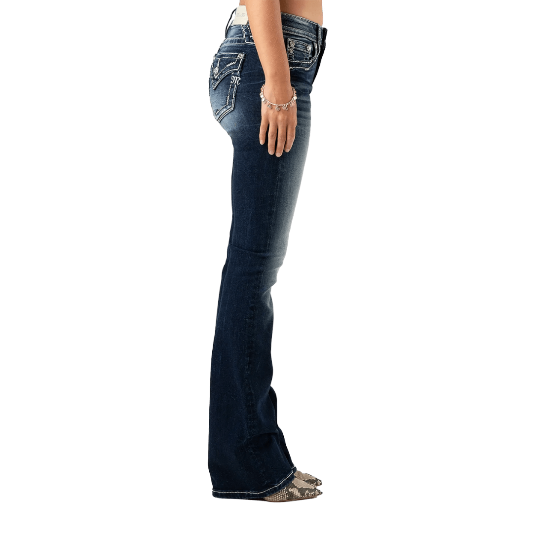 Miss Me Women's Zaggin Bootcut Blue Jeans