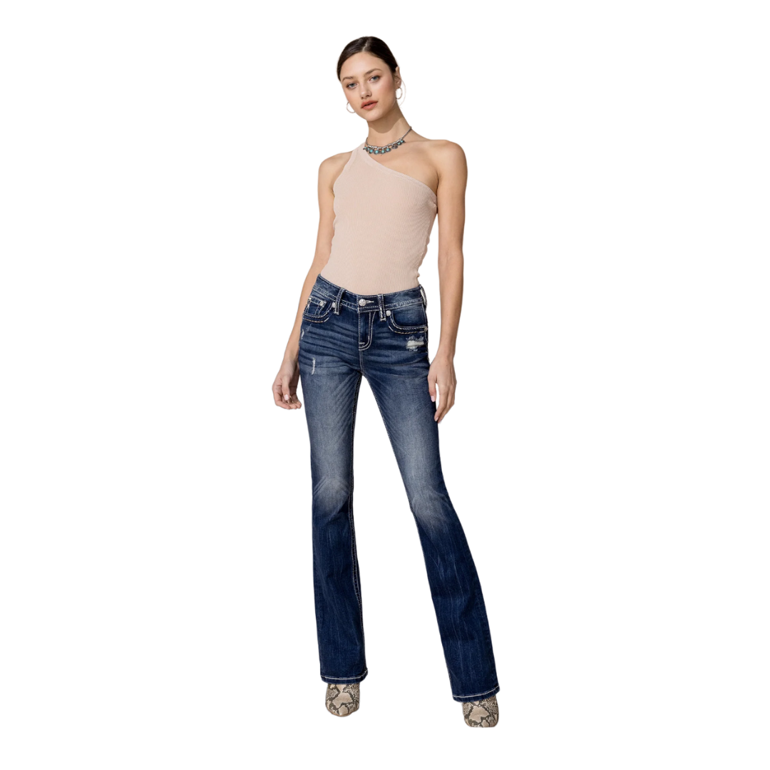 Miss Me Women's Always Right Bootcut Blue Jeans