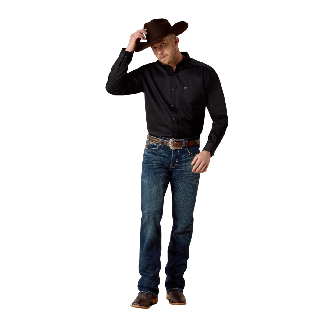 Ariat Men's Twill Button Down Western Black Shirt