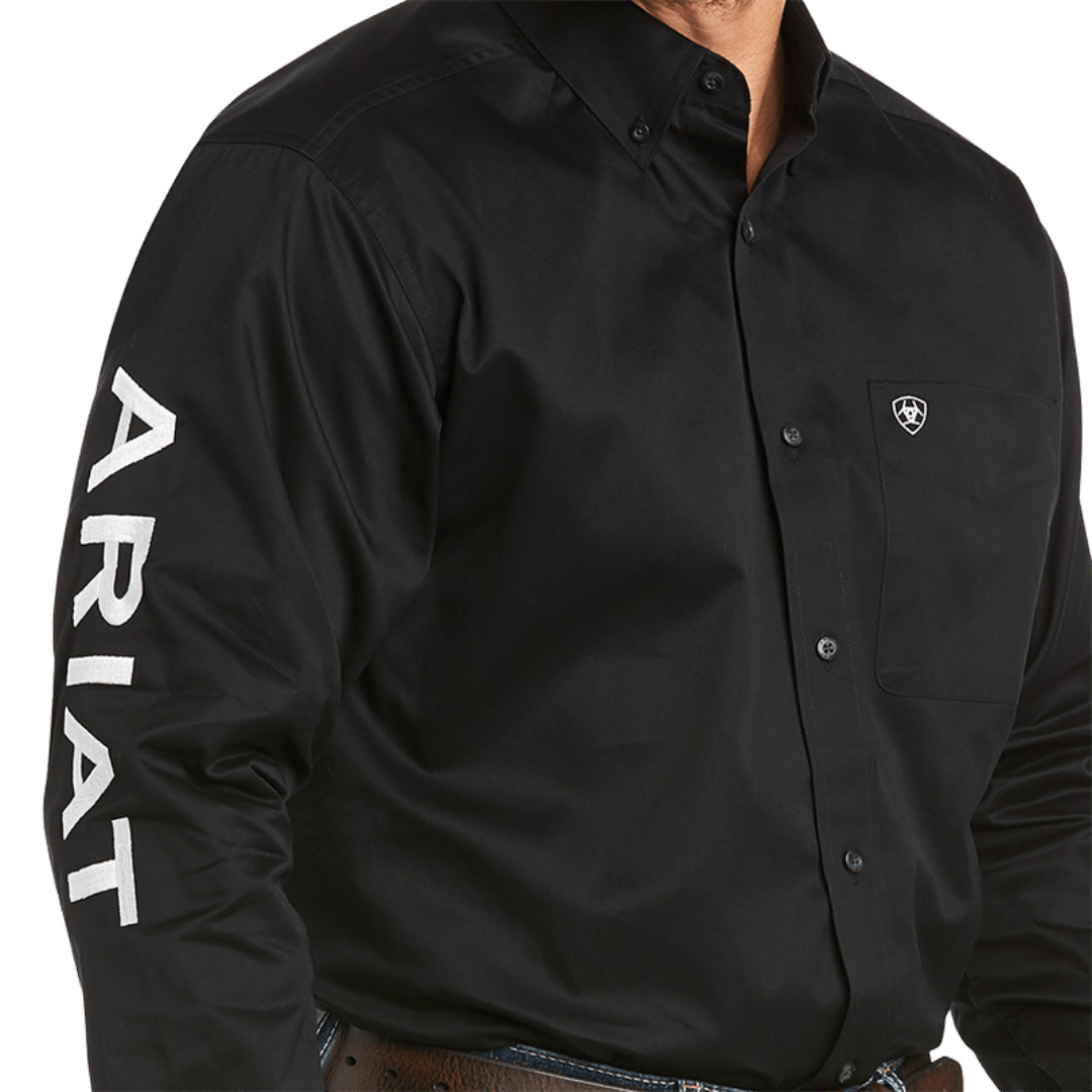 Ariat Men's Team Logo Twill Black Shirt