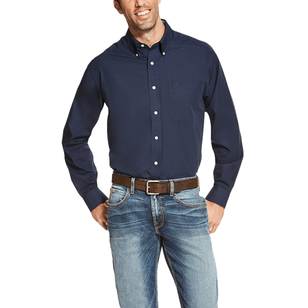Ariat Men's Long Sleeve Blue Shirt - Big & Tall