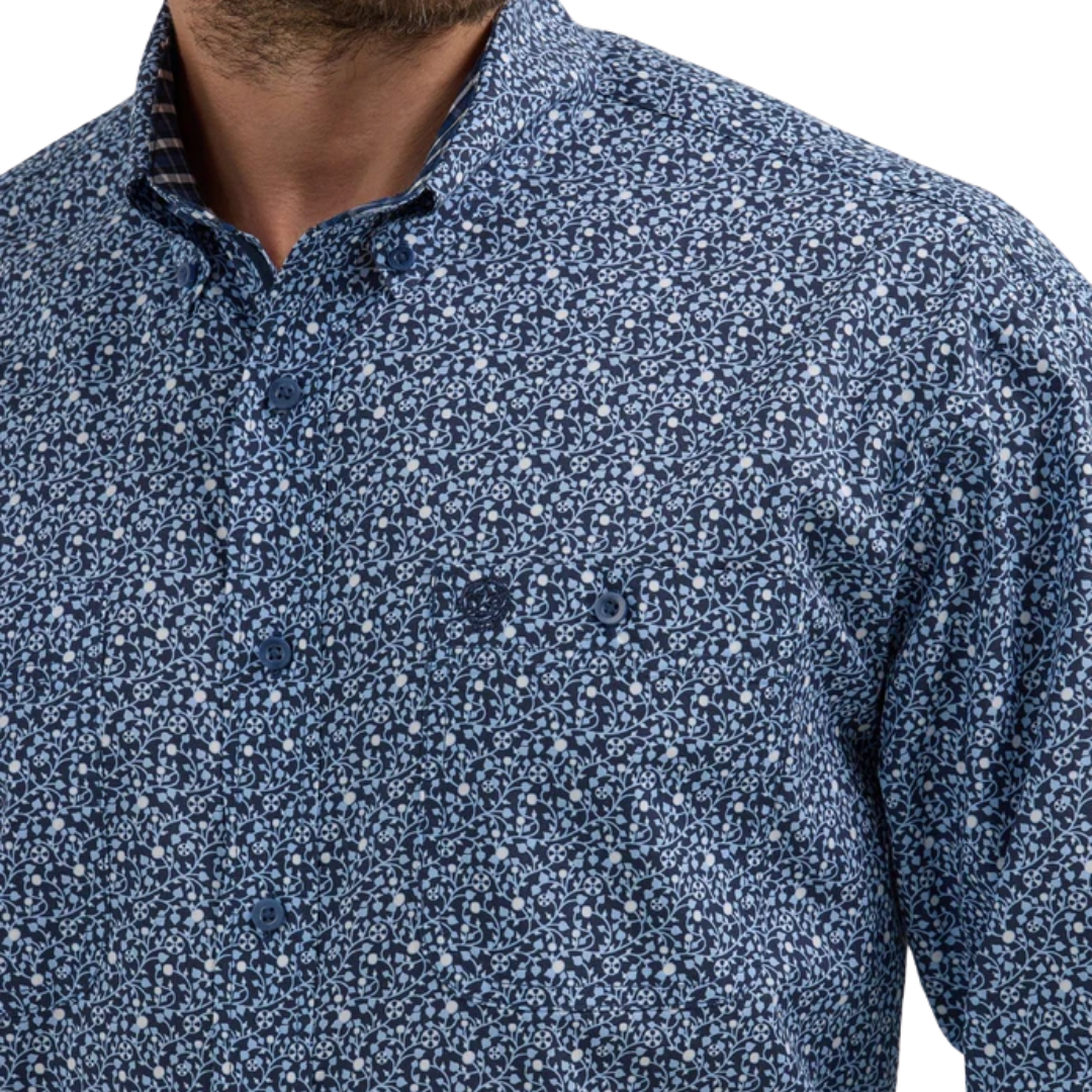 Wrangler Men's George Straight Blue Shirt - Big & Tall