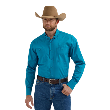 Wrangler Men's George Strait Turquoise Shirt