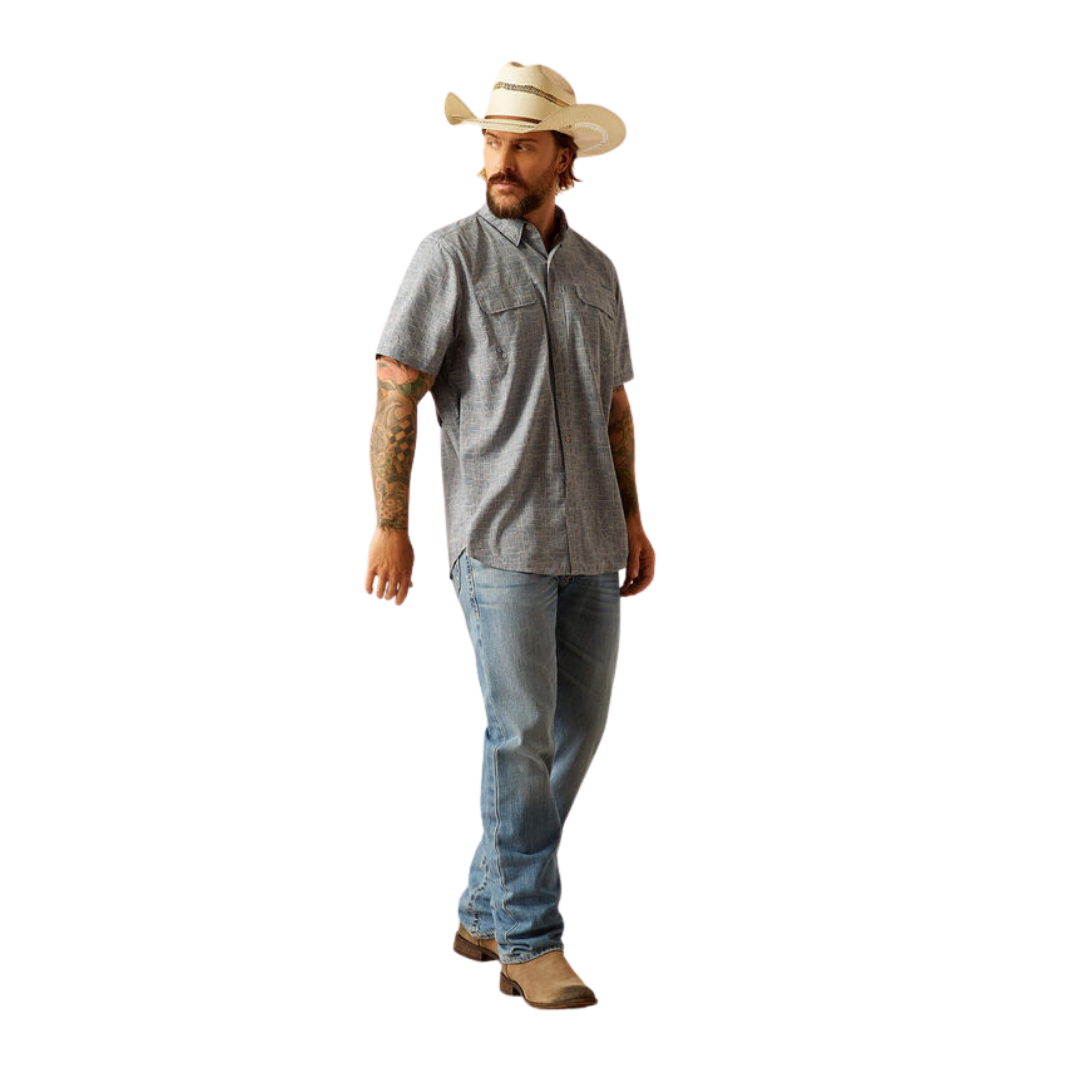 Ariat Men's VentTEK Outbound Fitted Shirt OMBRE BLUE