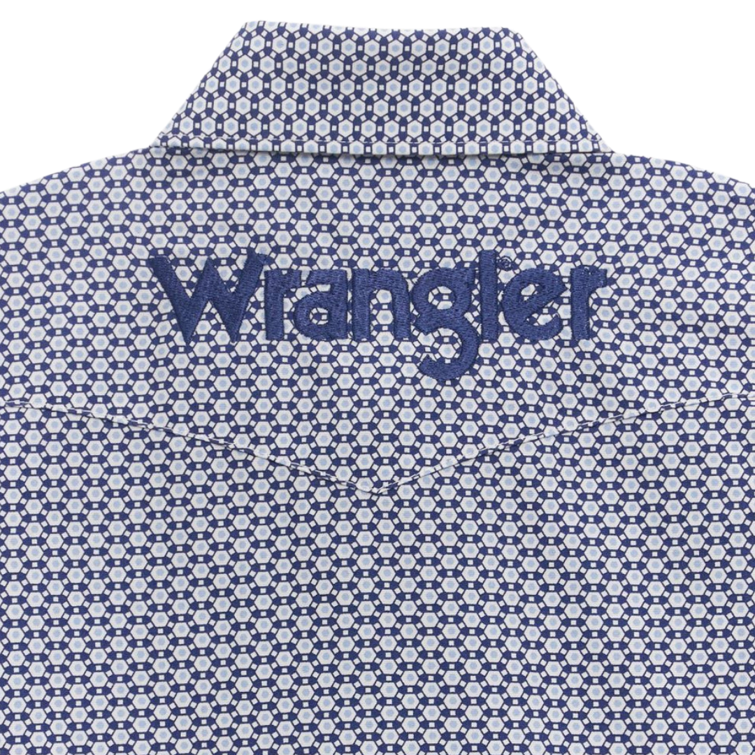 Wrangler Youth Boy's Geometric Blue Shirt