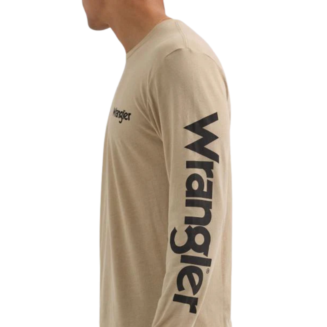Wrangler Men's Pup Truck Khaki Tee