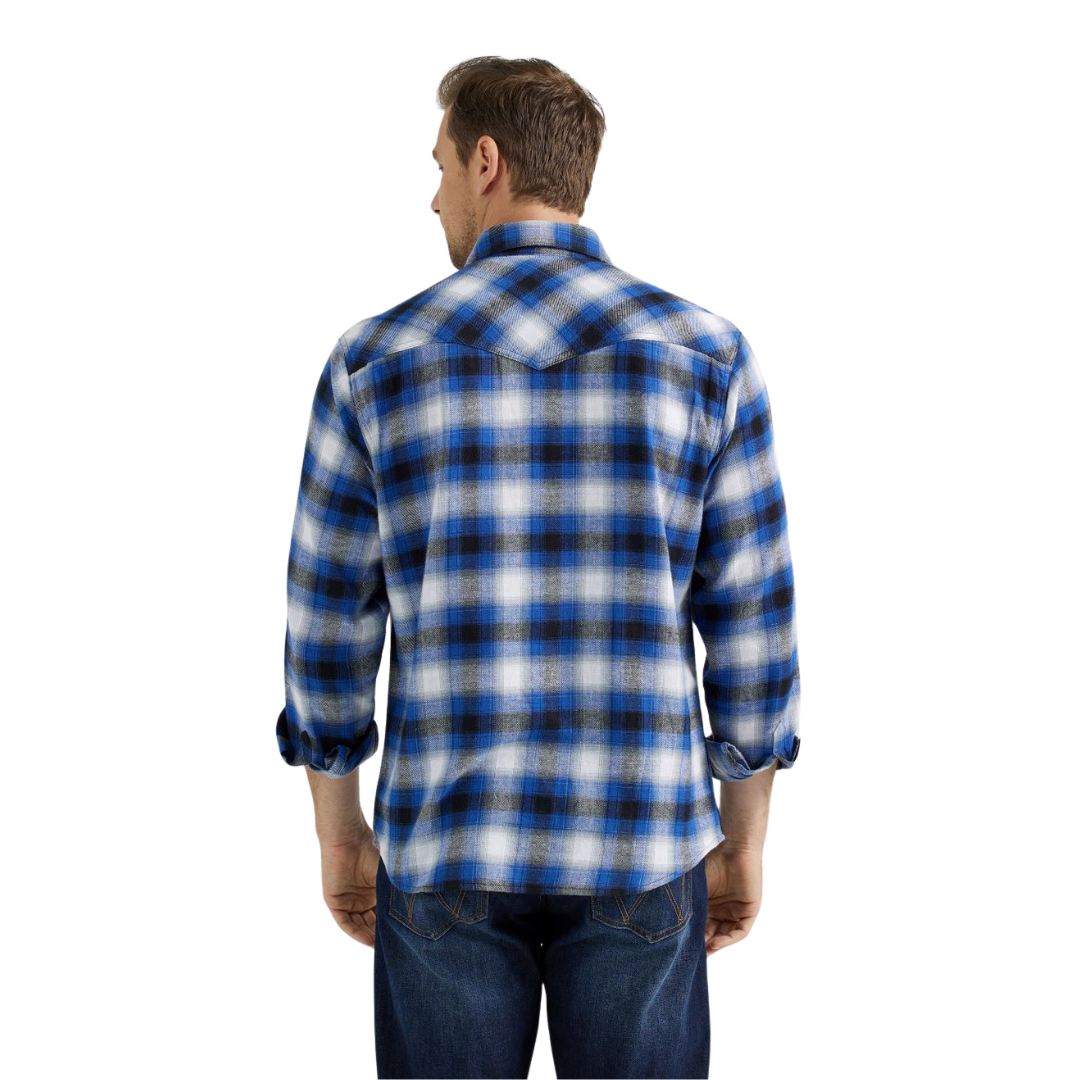 Wrangler Men's Retro Flannel Blue/Black Shirt