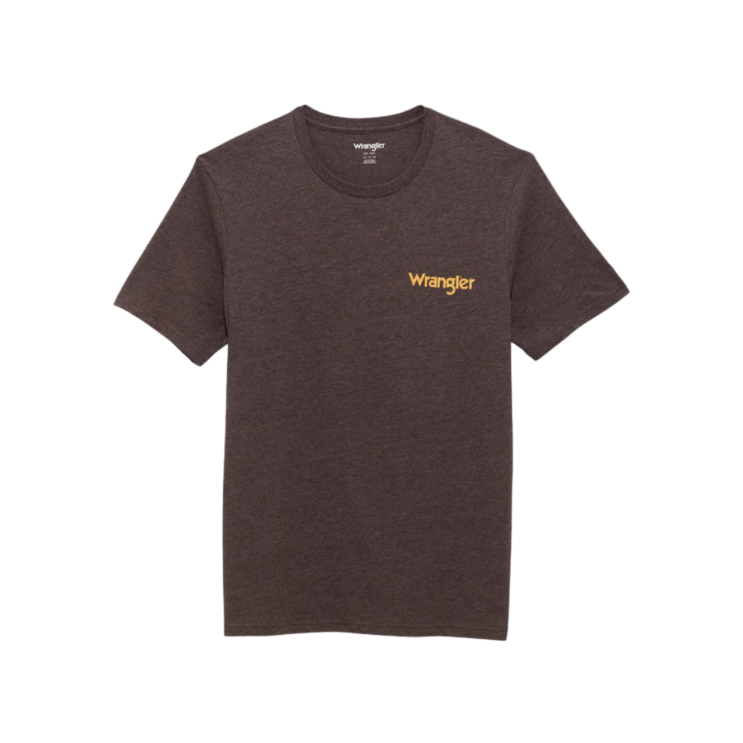 Wrangler Men's Graphic Knit Dark Brown Shirt