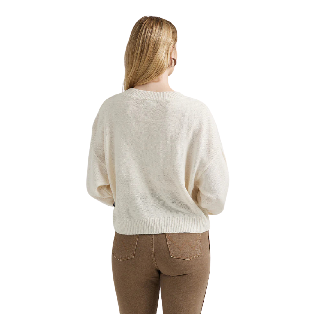Wrangler Women's Cowgirl White Sweater