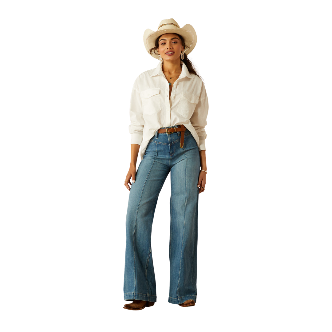 Ariat Women's Ultra High Rise Sloane Jean Blue Denim
