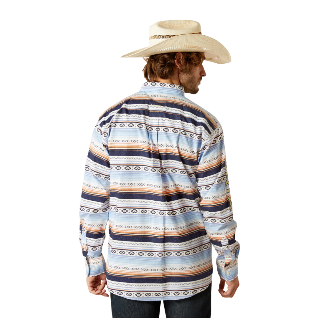 Ariat Men's Team Deacon Classic Fit Blue Shirt