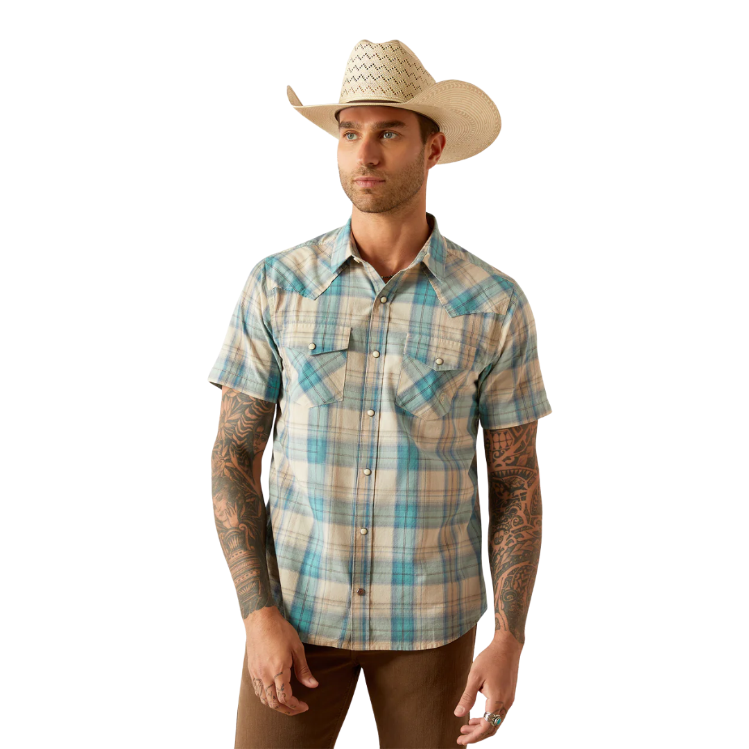 Ariat Men's Howland Retro Shirt Blue Casual Shirt