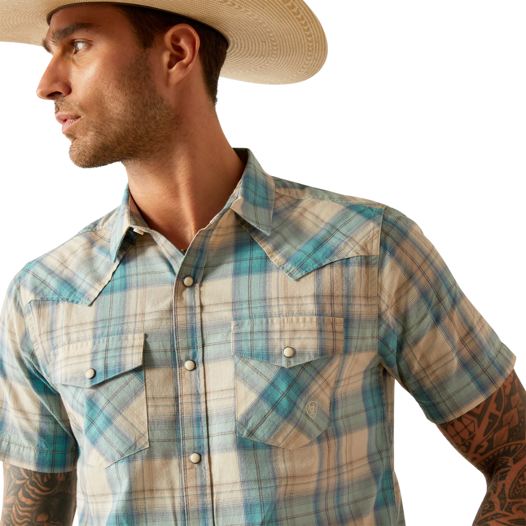 Ariat Men's Howland Retro Shirt Blue Casual Shirt