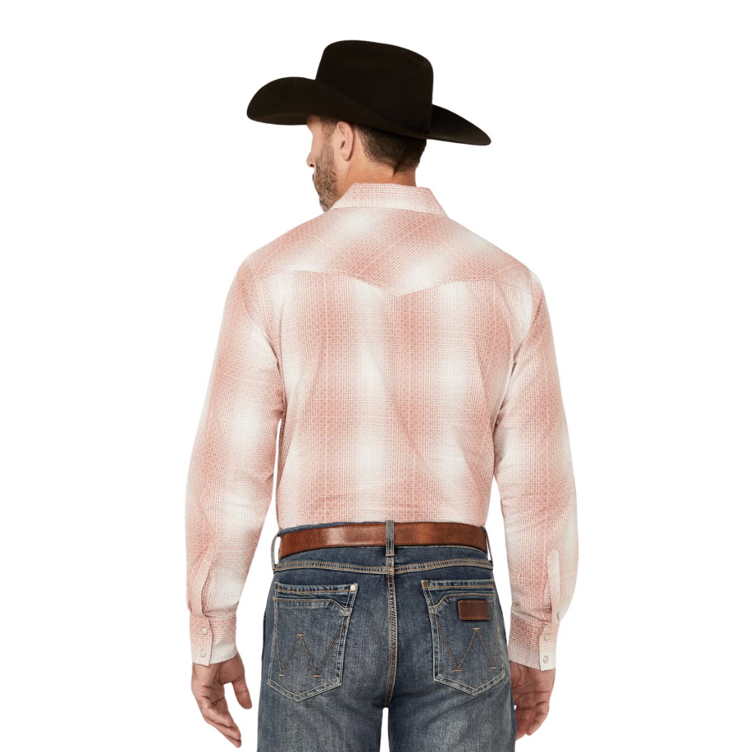 Wrangler Men's Retro Peach Pink Shirt