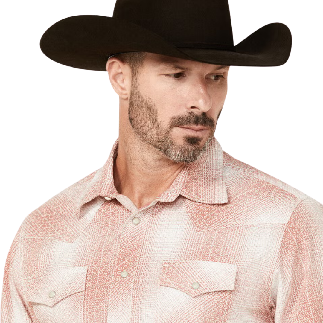 Wrangler Men's Retro Peach Pink Shirt