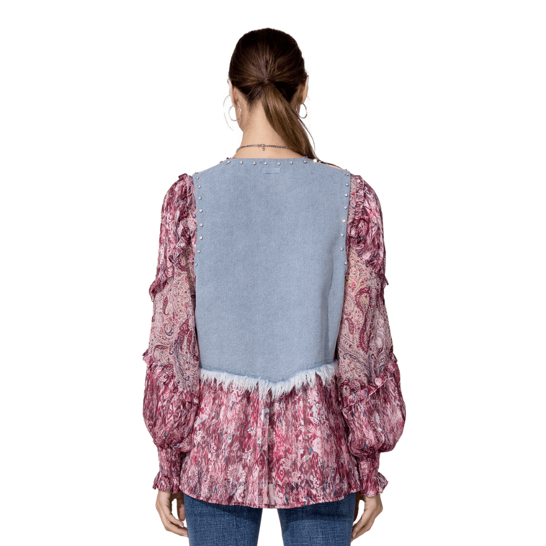 Miss Me Women's Sequin Multicolor Vest