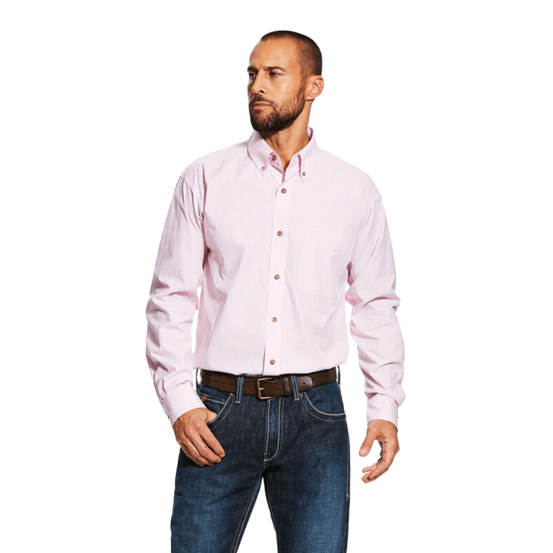 Ariat Pro Series Long Sleeve Moisture-Wicking Mini Stripe Shirt - Big