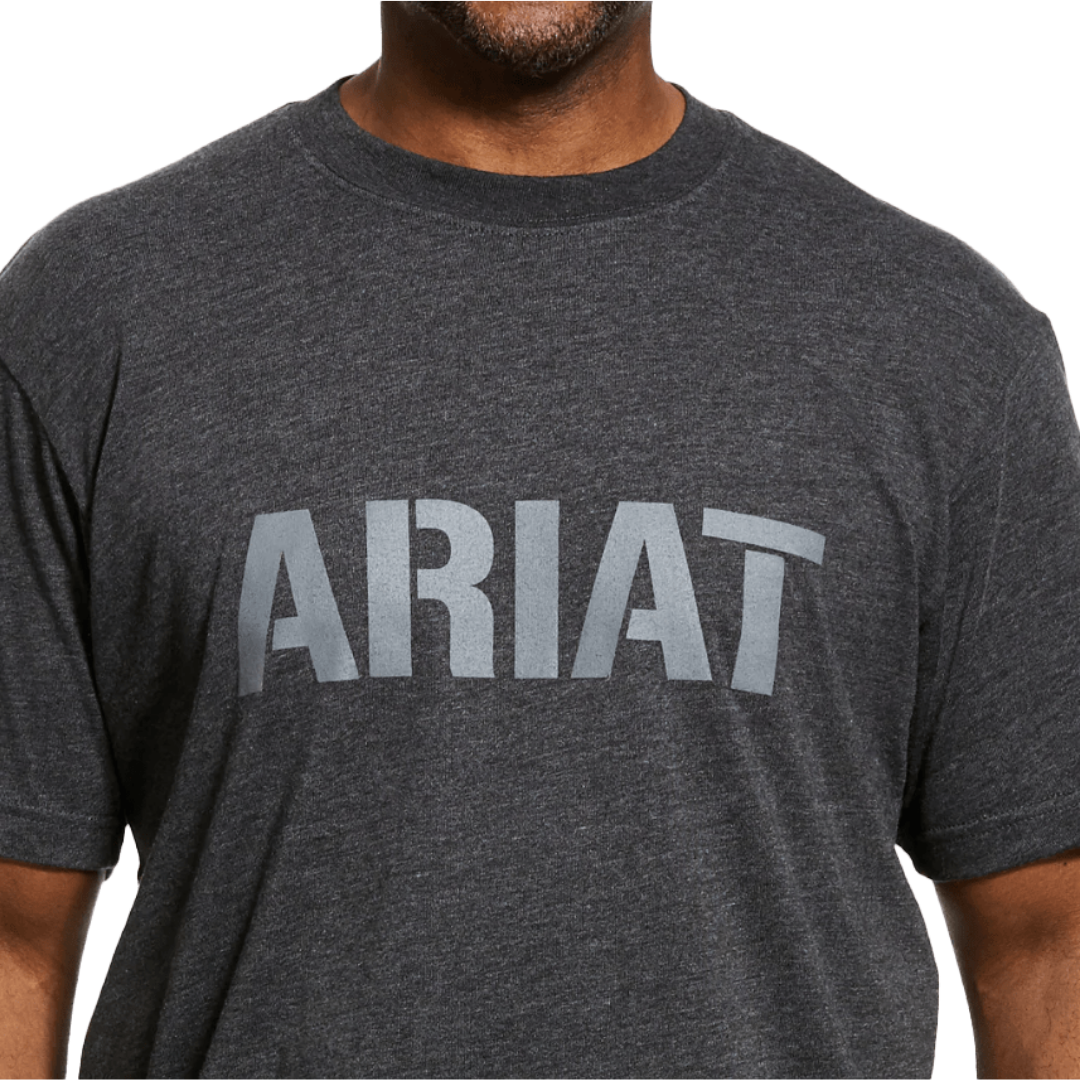 Ariat Rebar Cotton Strong Black Logo Short Sleeve Shirt