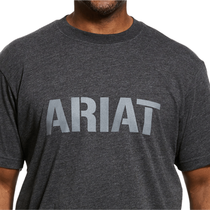 Ariat Rebar Cotton Strong Black Logo Short Sleeve Shirt