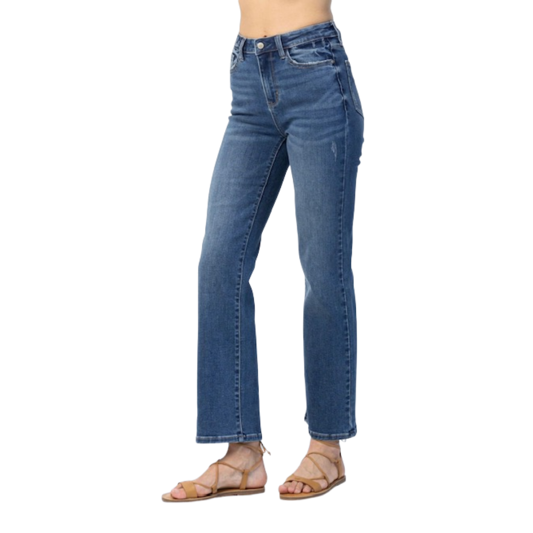 Judy Women's High Waist Dad Blue Jeans