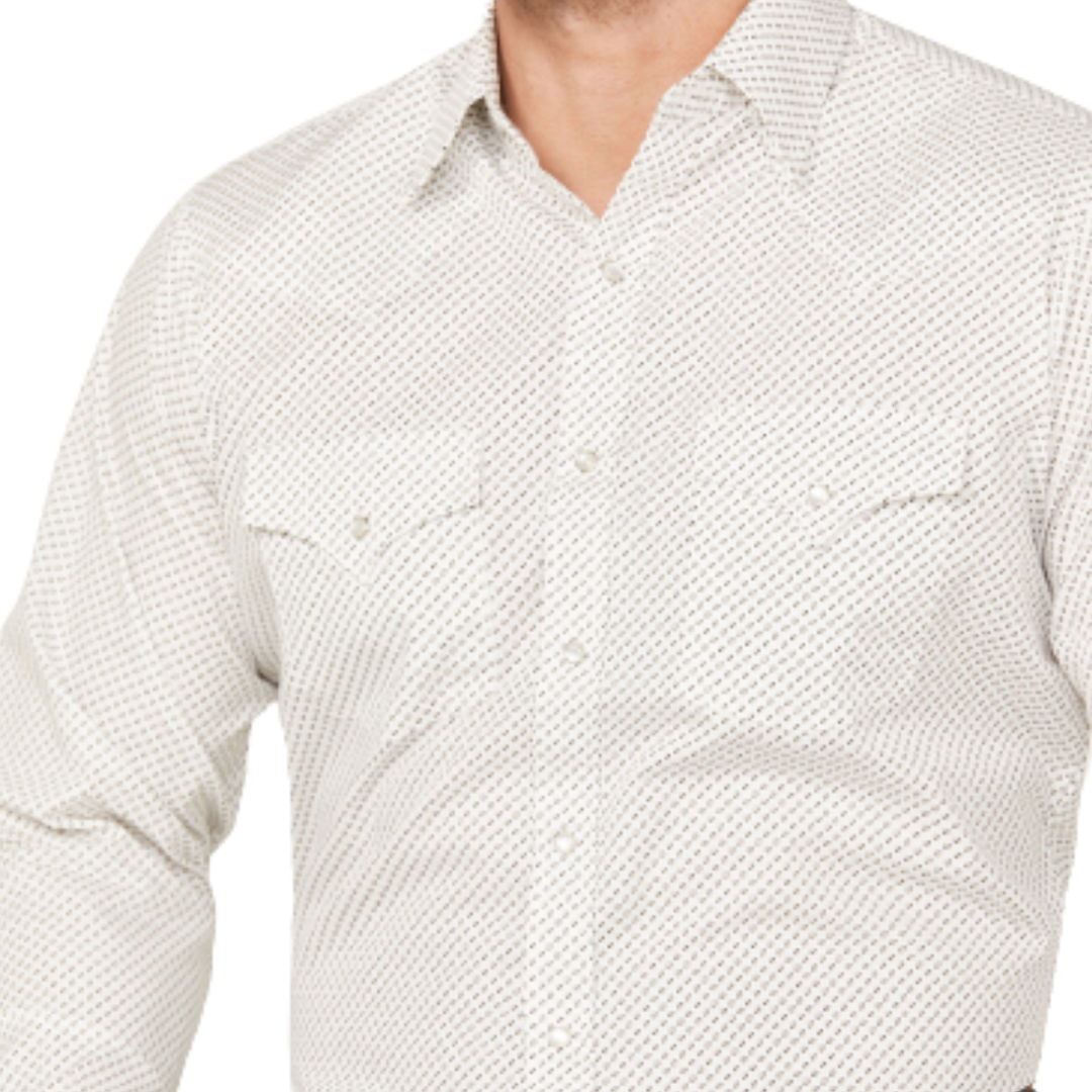 Ely Walker Men's Geo Print White Shirt