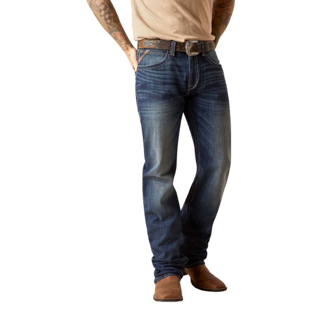 Ariat Men's Bixby M4 Handley Boot Cut Blue Jeans