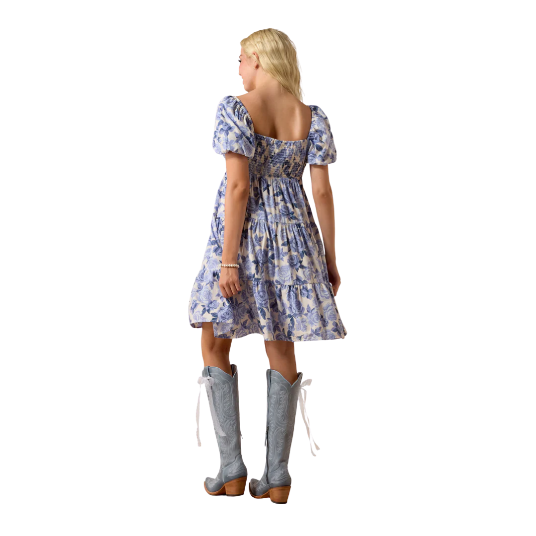 Ariat Women's Sweetie Roses Blue Dress