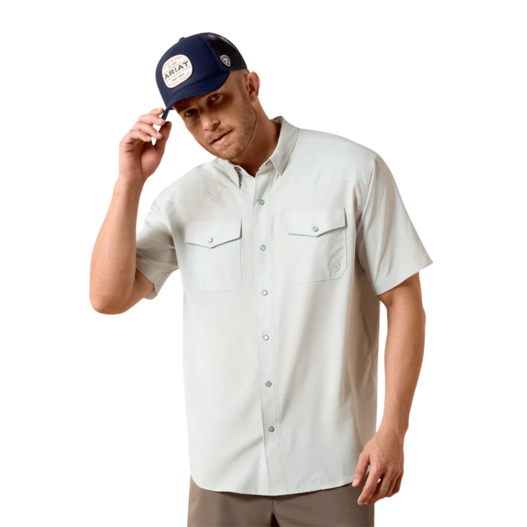 Ariat Men's Western VentTEK Aqua Heather Shirt