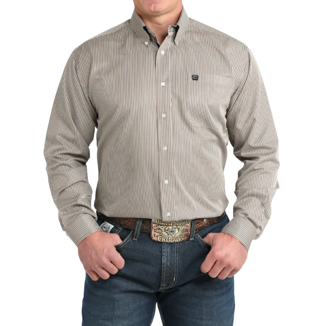 Cinch Men’s Tencel Classic Fit Brown Shirt